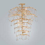 Christmas 11 Lights Gold Chandelier
