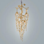 Tree Trunk 6 Lights Gold Chandelier