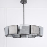 Boxies 12 Lights Chrome Chandelier