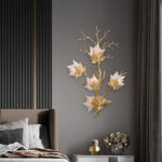 Tree Trunk 5 Lights Gold Wall Lamp