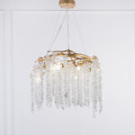 Shera 8 Lights 60 cm Gold Chandelier - Image 2