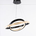 Fonta 2 Lights Black Led Chandelier