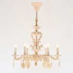 Turkey Comb 6 Lights Whitey Chandelier