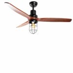 Classic 48 Inch 1 Light Black Ceiling Fan - Image 2