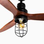 Classic 48 Inch 1 Light Black Ceiling Fan - Image 3