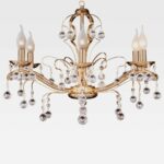 Vashti Gold 6 Lights Chandelier Kandil Egypt