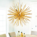 Spotnik 12 Lights Gold Chandelier