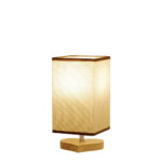 Squaro 1 Light Wooden Brown Table lamp