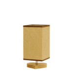 Squaro 1 Light Wooden Brown Table lamp - Image 2