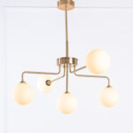 Tania 5 Lights Gold Chandelier