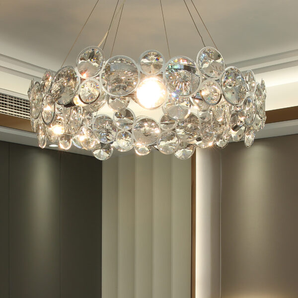 Alexa 10 Lights Chrome Chandelier