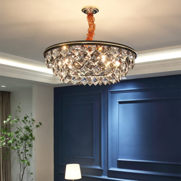 Chloe 8 Lights Brown × Gold Chandelier