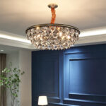 Chloe 12 Lights Brown × Gold Chandelier