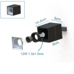 KPL 12W Black Warm Light Spotlight - Image 3
