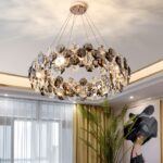 Senira 8 Lights Gold Chandelier