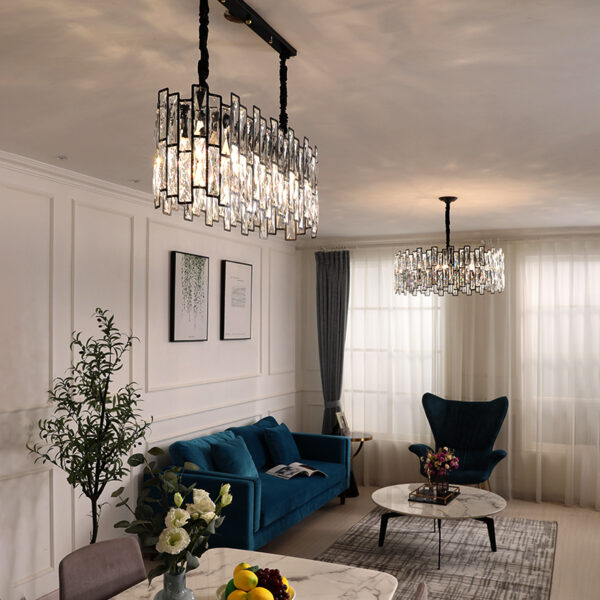 Luma 10 Lights Black Chandelier