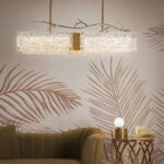 Tree Trunk 1 Light Gold Chandelier
