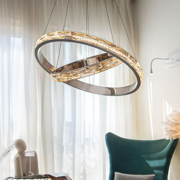 Grace 2 Lights Chrome Chandelier