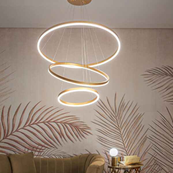 Sosty 3 Lights Gold Chandelier