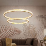 Aynur 2 Lights Gold Chandelier