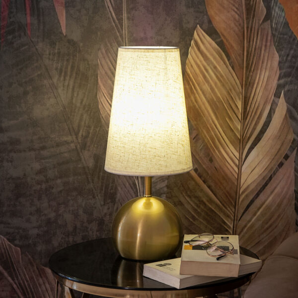 Runa 1 Light Gold Table Lamp