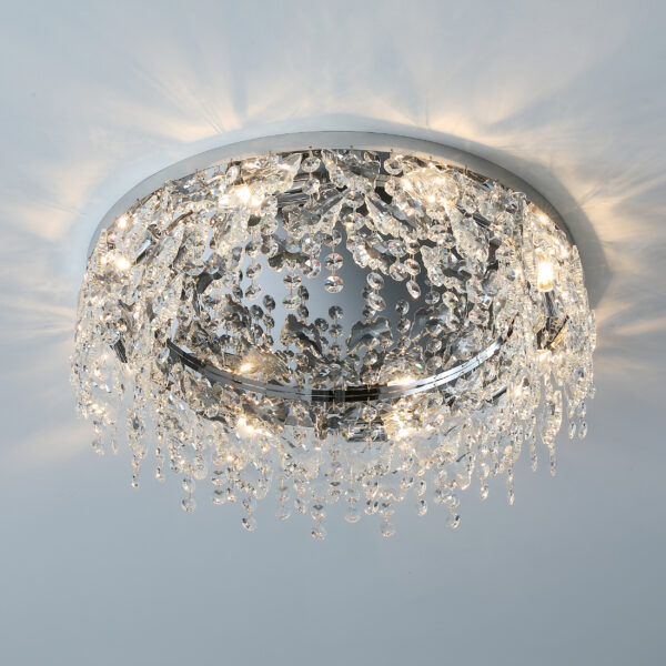 Carlos 6 Lights Chrome Chandelier