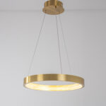 Rounded 1 Light Gold Chandelier