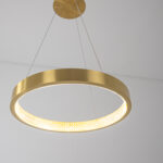 Rounded 1 Light Gold Chandelier - Image 3