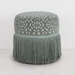 Handcrafted Green Pouf