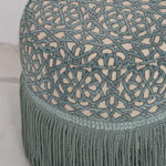 Handcrafted Green Pouf - Image 2