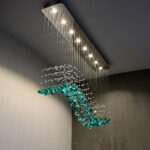 Colvyn L LED Chrome × Green Chandelier - Image 2