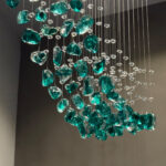 Colvyn L LED Chrome × Green Chandelier - Image 3