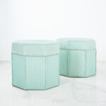 Lumix Turquoise × White  Pouf - Image 3