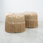 Avento Off White × Beige Pouf - Image 3