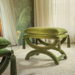Solvia Olive Green Pouf