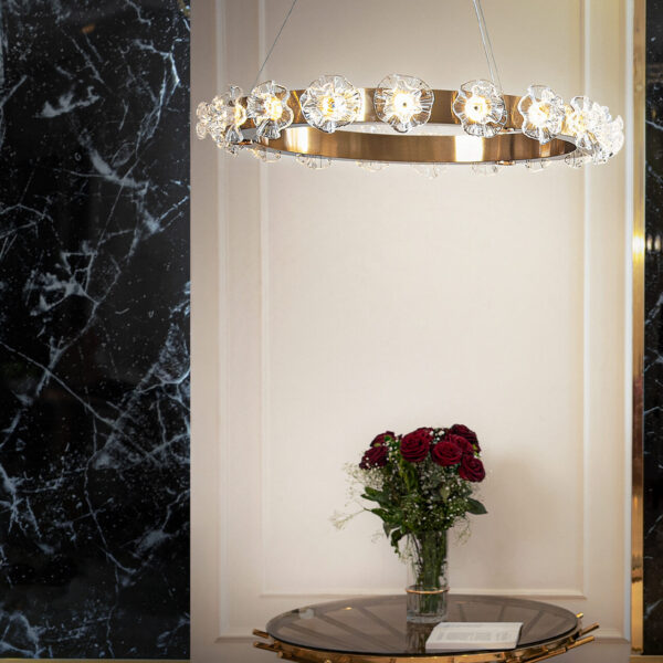 Gita LED Gold Chandelier