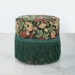 Modura Green Pattern tassels Pouf